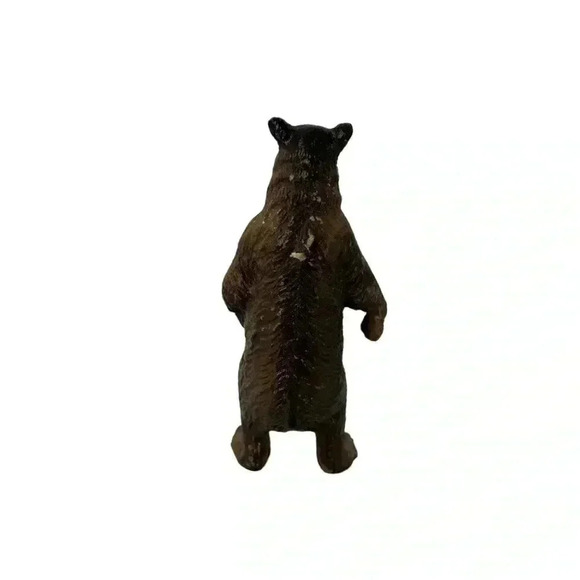 VINTAGE 1970s HANDMADE MADE IN AFRICA CLAY BEAR HAND-PAINTED FIGURINE 4.25 IN - Picture 4 of 7